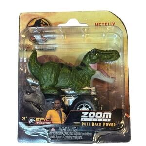 Jurassic World Zoom pullback power dinosaur toy. T-Rex new inbox.